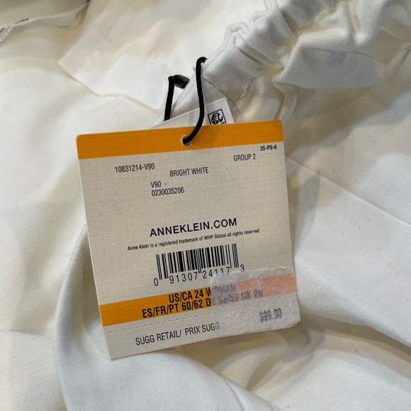 NWT Anne Klein white Trousers Size 24W - Picture 7 of 7